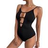 SDFWGG Body Contenitivo Modellante Donna senza Maniche con Schiena Scoperta e Spalline Sottili Shapewear Bodysuit Intimo Modellante Body Pancia Piatta Donna (Nero L)