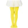Zando Collant da danza per ragazze, collant per la scuola, leggings termici per bambini, età 1-14 anni, Giallo brillante, 3-6 Years