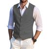 Solovedress Gilet estivo da uomo, vestibilità normale, classico, per matrimoni e feste