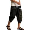 Zanisouta Kimono Pantaloni corti giapponesi da uomo con gamba larga, moda drago, streetwear, tradizionali pantaloni casual haori, abbigliamento asiatico, pantaloncini stampati, seta di ghiaccio