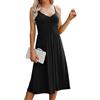 BWOOOWE Vestito Lungo Donna Abito Aderente Senza Schienale Abito Midi con Spalline Sottili Scollo a Cuore Vita Alta Gonna Fluida Vestito Estivo Elegante da Sera
