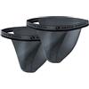 sesto senso Slip Uomo Cotone 2 Pacchi Sexy Mutande Comodo Biancheria Intima di Base Tanga M 2 Grafite