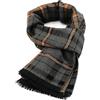 Zando Sciarpa invernale da uomo, sciarpa nera scozzese per uomo, sciarpe da uomo, accessori da uomo, A righe arancioni., Taglia unica