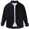 Generisch Camicia in jeans da uomo a maniche lunghe, in morbido cotone, due tasche, vestibilità stretta, comoda, da cowboy, classica, con bottoni, estivi, per uomo, vestibilità normale, per il tempo libero, Q