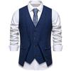 Generisch Gilet da uomo in stile doppiopetto - Slim Fit Business Gilet effetto tweed con revers | Elegante gilet per matrimoni, abiti e occasioni formali, XL