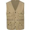 YOUTHUP Gilet da Uomo Multitasche Sportivo Gilet da pesca Chiusura a Bottone Vest Safari Caccia Fotografi Outdoor Giacche