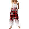 Eauptffy Salopette Natale Coppia, Pantaloni Donna Invernali Pantalone Motivo Natalizio Joggers Confortevole Sportwear Elastico Vita con Tasca Forti Fluidi Sweatpants per Le Festivit