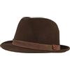Hut Breiter Breiter Trilby Knautschbar - Cappello in feltro, tesa stretta in feltro di lana