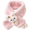 Vynetra Autunno Inverno Peluche All'aperto Tenere Caldo Sciarpa Tinta Unita Sciarpa Bambino Ragazzi Ragazze Peluche Forma Collo Caldo Sciarpa Collare Avvolgere Tinta Unita Faux Collare Lungo Per