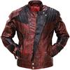 Fashion_First - Giacca e pantaloni da uomo con 2 stelle Lord Chris Pratt Peter Quill in pelle marrone Star Lord - Pantaloni in finta pelle