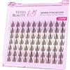 VEYESBEAUTY Ciglia Finte Kit Marroni fai da te Extension Manga 12mm | Newbie's Five-Second Ciglia Finte Ciuffetti Naturali e Sottili Ciglia Colorate Lash Clusters Ciuffetti Ciglia Finte