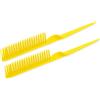 SIMPOR Pettine per capelli a 3 file per capelli ricci naturali districanti spazzola per capelli ricci con setole in nylon Unbraider pettine per prendere in giro coda di topo per donne uomini giallo