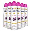 Dove, Go Fresh Deodorante Spray Açaí e Fiore di Loto, con 1/4 Crema Idratante, Antitraspirante, Senza Alcool, Pelle Asciutta Fino a 48 Ore, Deodorante Uomo e Donna, 6 Pezzi da 150 ml