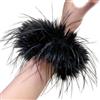 TERNCOEW Polsini per capelli piumati Accessori in tessuto traspirante per le donne Scrunchies leggeri per lo styling quotidiano Partito Abbellimento della piuma