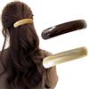 Ypkia 2 fermagli per capelli francesi da donna, sottili, automatici, grandi per capelli di spessore medio (ambra, verde) (marrone scuro, beige)