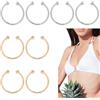 GOMAKERER 8 chiusure per bikini in 2 colori, ganci in metallo per bikini, clip a forma di U, fibbia ad anello per lingerie, accessori per costumi da donna