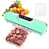 Oskuglin Macchina Sottovuoto 120W, 50 Sacchetti (verde) | Automatica per alimenti secchi & umidi, compatta potente - ideale per Sous Vide e conservazione