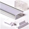 Aftertech® 3metri 2910 29x10mm PROFILO INCASSO LARGO ALLUMINIO STRISCE STRIP LED BARRA 3MT + COVER OPACA