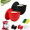 EcoGleam Inserti in silicone per mixaid, inserti in silicone per mixaid, inserti in silicone per mixer KitchenAid 5 Qt con testa inclinabile, ciotole di ricambio, rivestimento antiaderente, facile da