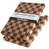 MAKUMORI Premium Tagliere Legno di Testa 40x29x3cm Quadretti | Tagliere da cucina in acacia e hevea; FSC®; scanalatura per succhi; ampi manici; piedini in gomma antiscivolo