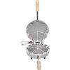 CBE Elettrodomestici 8050300CR Ferratelle Biscottiera Elettrica Tonda, 600 Watt, Cromato
