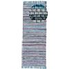 carpetfine Tappeto a tessitura Kilim Chindi passatoia Blu 60x180 cm | Tappeto moderno per soggiorno e camera da letto
