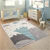 Paco Home Tappeto Bambini Cameretta Pastello 3D Motivo Di Montagne Moderno, Dimensione:120x170 cm