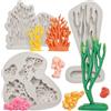 Bexal Marine - Stampi in silicone per coralli | Set di 3 pezzi, facili da pulire, adatti per decorazioni di torte, feste a tema, resina e pasta modellabile