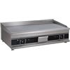 GastroHero Piastra elettrica liscia, 1000 mm, dispositivo da tavolo, 6 kW, in acciaio inox, 2 zone di riscaldamento, 400 V, piastra professionale da cucina