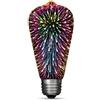YUANYUYING Lampadina a forma di fuochi d'artificio 3D, lampadine in vetro Edison vintage E27 - Lampadine uniche per casa, festival, feste, Natale - 4W AC85-265V (ST64)
