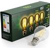 ECO Lampadina a filamento LED dimmerabile equivalente a 70 W, 6 W, 960 lumen, bianco caldo 3000 K, attacco a baionetta B22 a 2 pin, durata 25.000 ore.