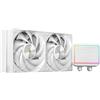 Mars Gaming ML-PROII240 Raffreddamento Liquido AIO 450W TDP, Pompa 4ª Gen Opti-Chamber Base in Rame e Microcanali, 2x Ventilatore 120mm FDB, Blocco in Alluminio Spazzolato con FRGB Lineare, Bianco