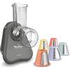Moulinex Fresh Express, Tritaverdure Elettrico 4 in 1, Sistema per Servire Direttamente, Facile da Pulire e Riporre, Colore Grigio, DK855H