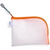 HERMA 20028 Custodia da viaggio con cerniera A6 trasparente arancione, piccola tasca con chiusura lampo, beauty case per cellulare, cavo di ricarica, cosmetici, penne, chiavi
