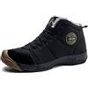 Axcone stivali uomo donna invernali impermeabili trekking Outdoor Caldo Cotone Scarpe Piatto Caviglia Stivaletti Neve - rosso marrone blu nero grigio 36-48EU