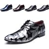 Hitmars Scarpe Derby Uomo Scarpe Stringate Formale Lavoro Eleganti Oxford Cerimonia Francesine Casual Comode Classiche Basse Sposa 1012 Grigio Tamaño 47