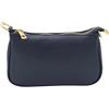 Chicca Borse Borsetta da donna in pelle, borsa a tracolla clutch pochette (Blu Scuro)