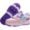 Mateju Scarpe con Rotelle Bambino Bambina Sportive Scarpe da Skateboard con 4 Rotelle a Scomparsa Skateboard Sneakers Scarpe da Ginnastica da Pattini Unisex Bambini Adulti