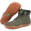 SAGUARO Scarpe Barefoot Uomo Stivaletti Invernali Impermeabili con Pelo Caldo, Gr.36-48
