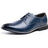 Hitmars Scarpe Derby Uomo Scarpe Stringate Formale Lavoro Eleganti Oxford Cerimonia Francesine Casual Comode Classiche Basse Sposa 1016 Blu Tamaño 46