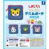SK JAPAN Shimajiro Fluffy Denim Pouch Set di 4 Gacha ricamati