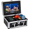 BJdfgE EF07PRO Fish Finder Monitor da 7 for la pesca sul ghiaccio invernale Supporta registrazione video fino a 32 GB Doppia lampada Telecamera a colori Visione notturna(With DVR x 15M Cable)