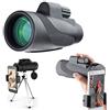 CUNTO Monoculare, cannocchiale monoculare ad alta potenza 12X50 per il birdwatching Concerto itinerante Gioco sportivo con adattatore per telefono Treppiede