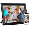 akimart Frameo Cornice portafoto digitale WiFi da 10,1 pollici, HD IPS, 32 GB di memoria, rotazione automatica, montaggio a parete, facile configurazione per condividere foto e video tramite l'app da