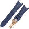 ROUHO Impermeabile Gomma Cinturino Orologio 25mm Morbido Silicone Ricambio Orologio Polsino per Patek Philippe Nautilus 5711 5712