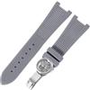 ROUHO Impermeabile Gomma Cinturino Orologio 25mm Morbido Silicone Ricambio Orologio Polsino per Patek Philippe Nautilus 5711 5712