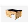 Euroshoppingonline Casetta per tartarughe di terra in legno multistrato, resistente alle intemperie, senza fondo, ventilazione regolabile ricorevo casa chalet gabbia terrario rettili e serpenti 40x30x18 cm igloo