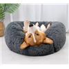 Fhodigogo Cuccia per cani a ciambella per cani e gatti, rotonda, in peluche, con fondo antiscivolo, letto rotondo per cani, gatti, letto rotondo per animali domestici (70 x 70 x 20 cm)