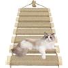 RATSTONE Scala per Gatti 150 cm, Scala Multifunzionale per Gatti e Struttura da Arrampicata, Ponte in Legno Fai-Da-Te con Corda in Sisal per Interno/Esterno, Scale per Gatto da Parete
