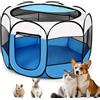 EUBSWA Beccucciolo beige + blu, pieghevole, per casa, recinto per cani, gatti, coniglietti e piccoli animali sia interni che esterni
